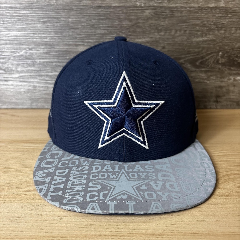 Dallas Cowboys Hat Cap Fitted Mens 7 5/8 Blue Gray NFL Football New Era